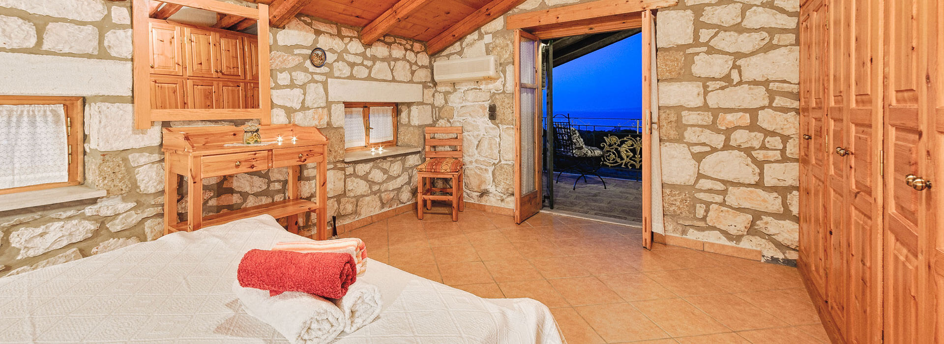 deluxe three-bedroom apartment - joanna's traditional stone villas - vasilikos zante zakynthos greece